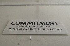 Sign about commitment and decisiveness.